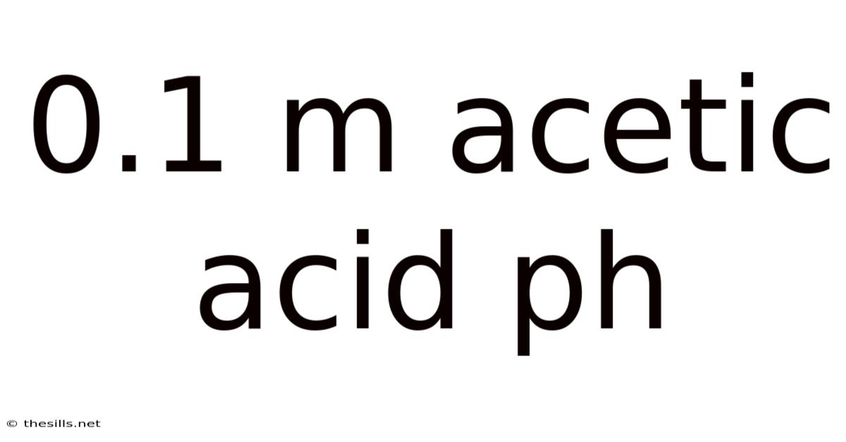 0.1 M Acetic Acid Ph
