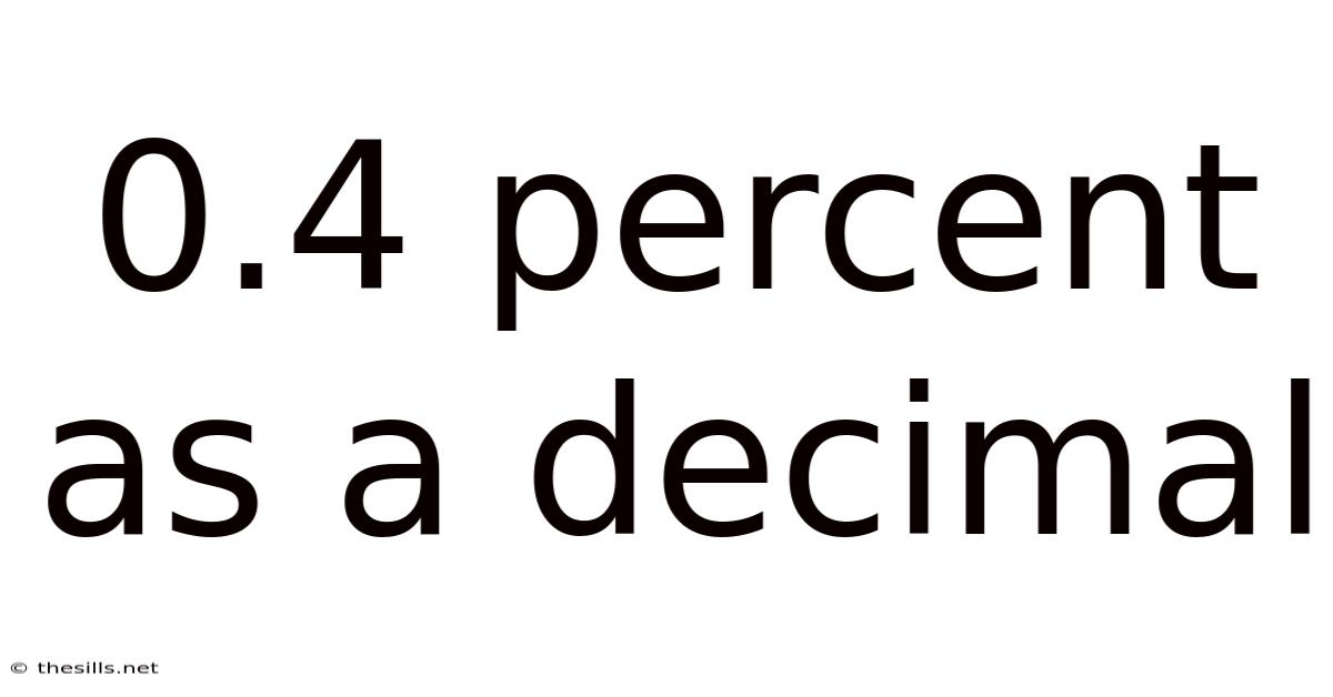 0.4 Percent As A Decimal