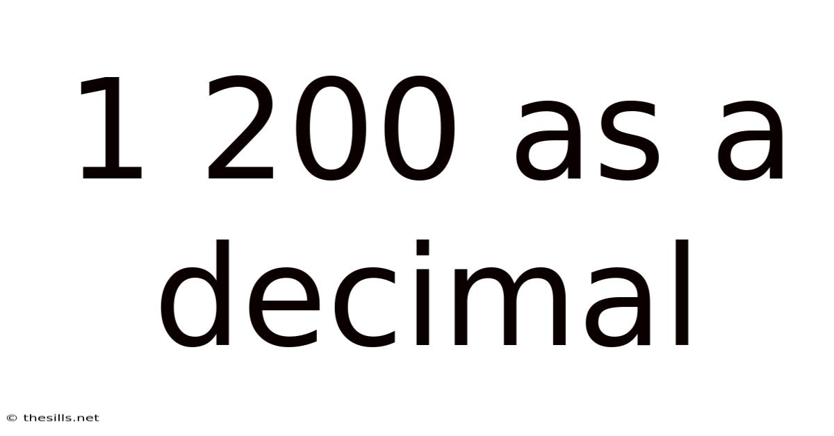 1 200 As A Decimal