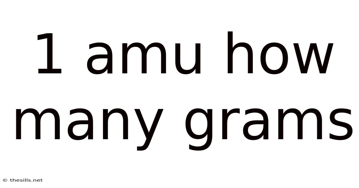 1 Amu How Many Grams