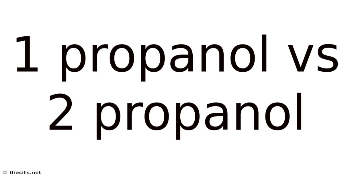 1 Propanol Vs 2 Propanol