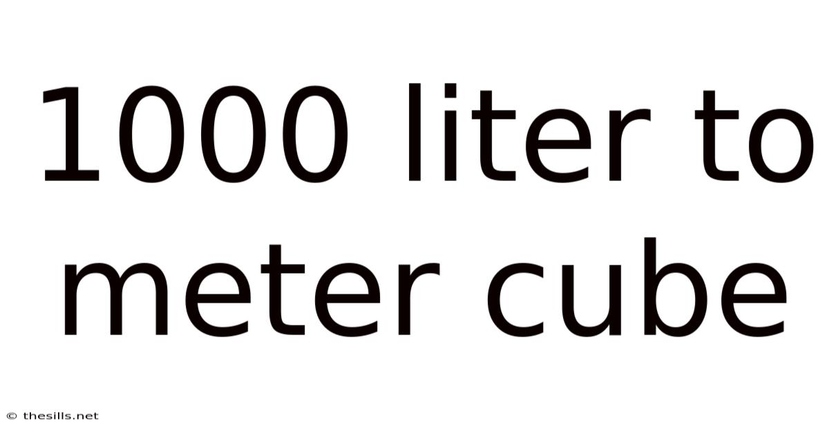1000 Liter To Meter Cube