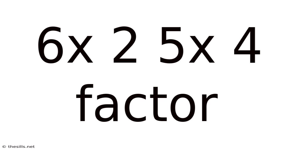6x 2 5x 4 Factor
