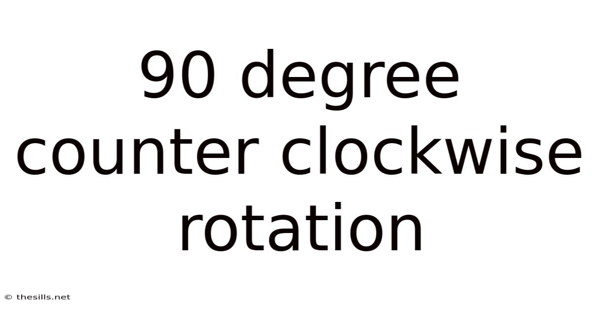 90 Degree Counter Clockwise Rotation