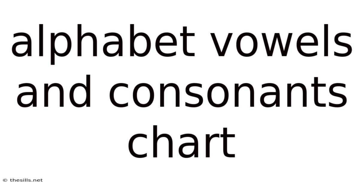 Alphabet Vowels And Consonants Chart
