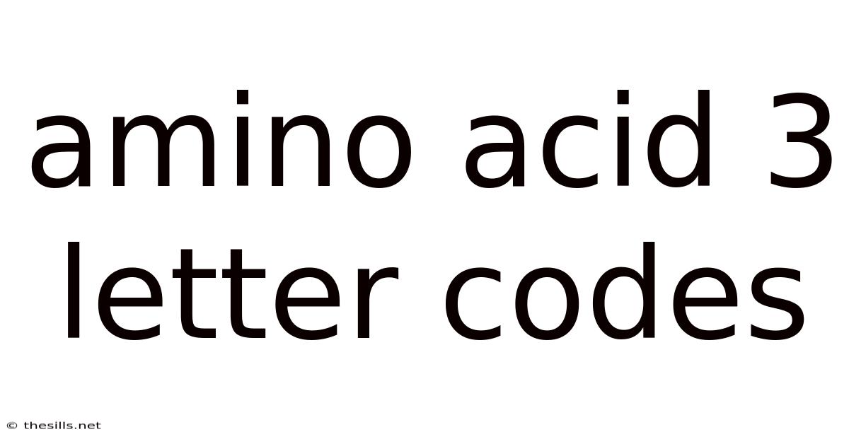 Amino Acid 3 Letter Codes