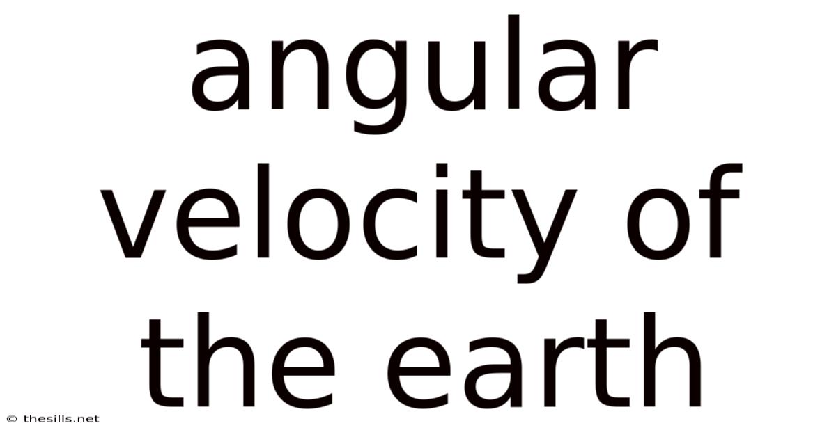 Angular Velocity Of The Earth