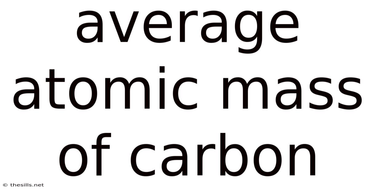 Average Atomic Mass Of Carbon