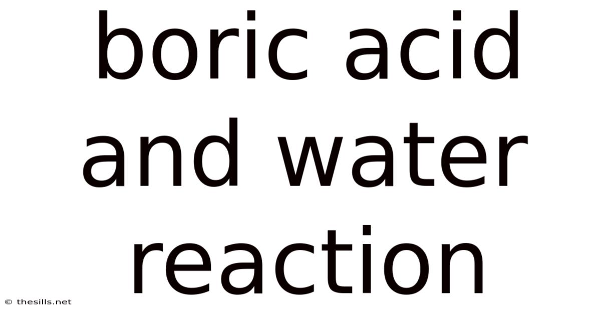 Boric Acid And Water Reaction