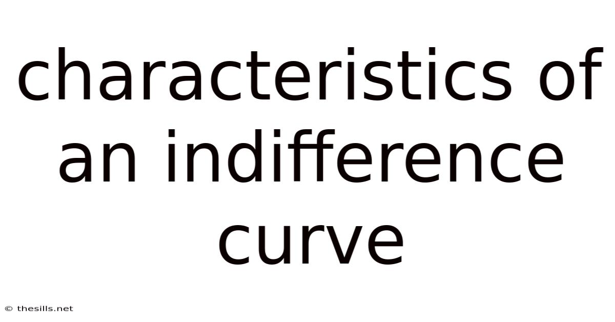Characteristics Of An Indifference Curve