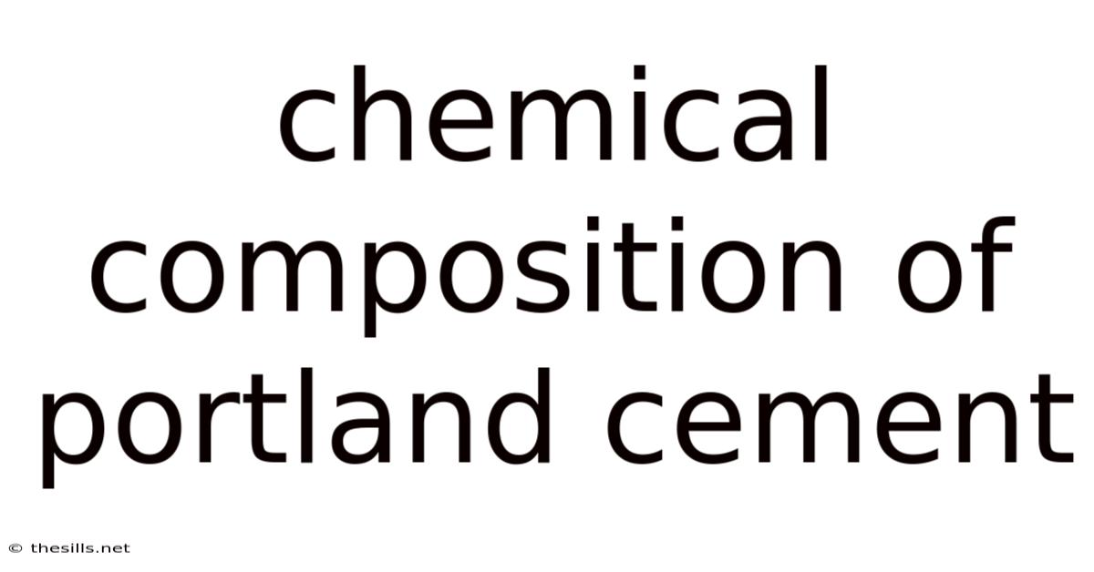 Chemical Composition Of Portland Cement