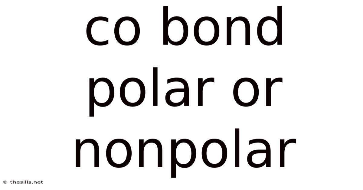 Co Bond Polar Or Nonpolar