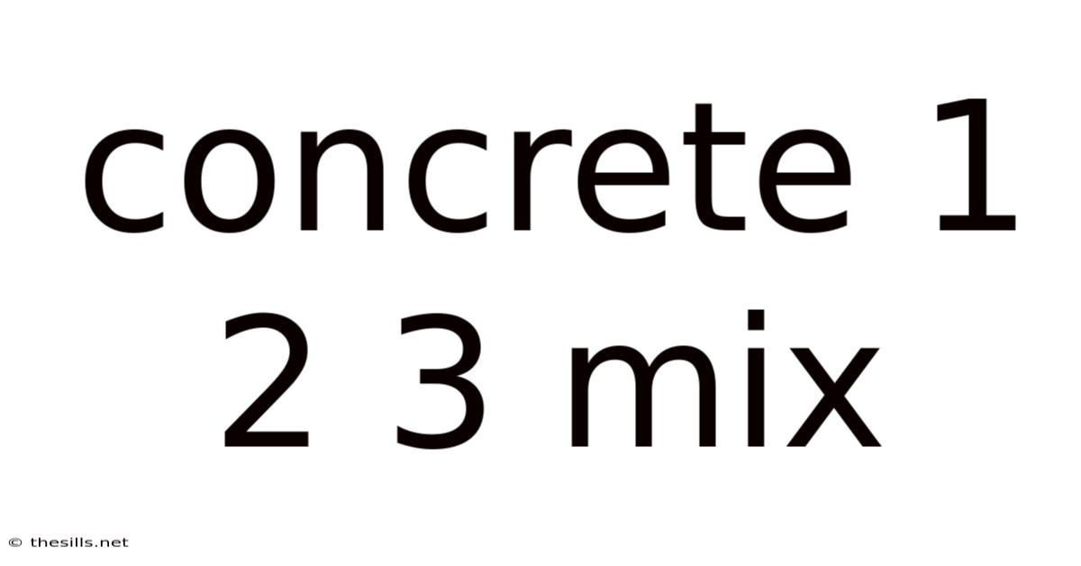 Concrete 1 2 3 Mix