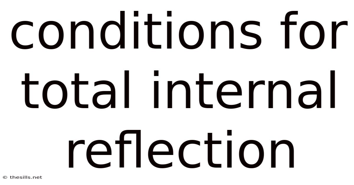 Conditions For Total Internal Reflection