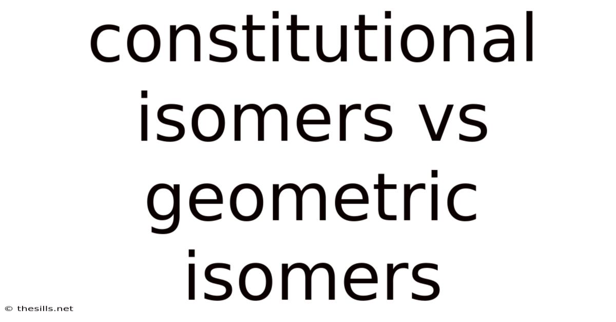 Constitutional Isomers Vs Geometric Isomers