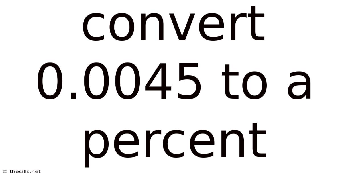Convert 0.0045 To A Percent
