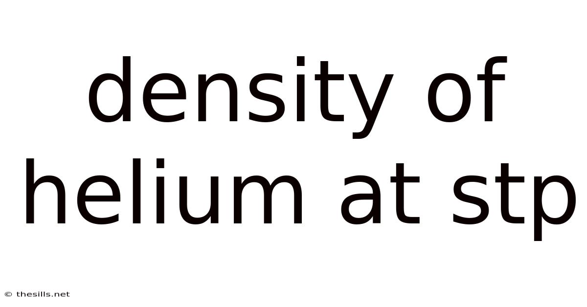 Density Of Helium At Stp