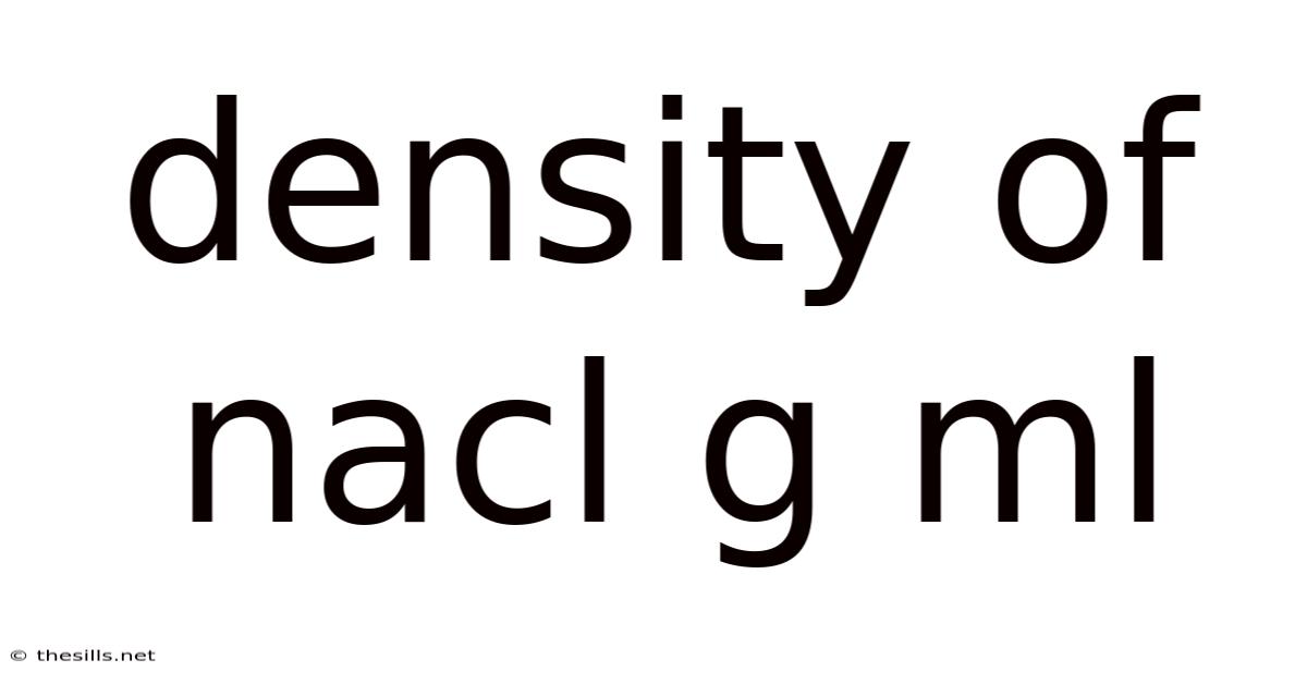 Density Of Nacl G Ml
