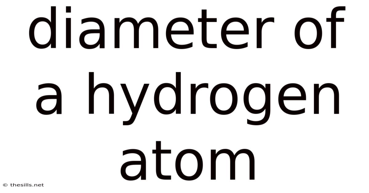 Diameter Of A Hydrogen Atom