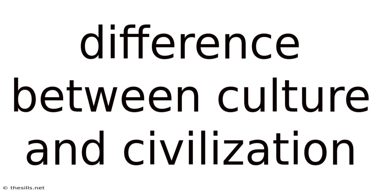 Difference Between Culture And Civilization