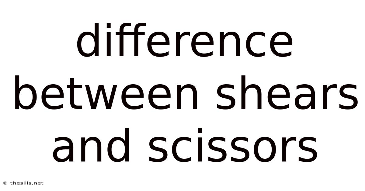 Difference Between Shears And Scissors