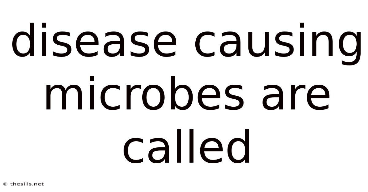 Disease Causing Microbes Are Called