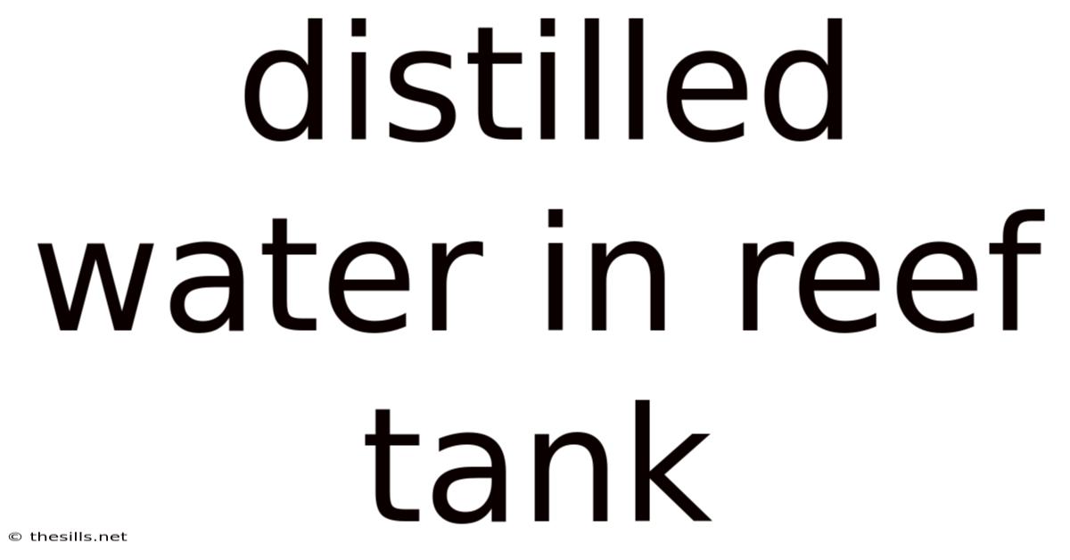 Distilled Water In Reef Tank
