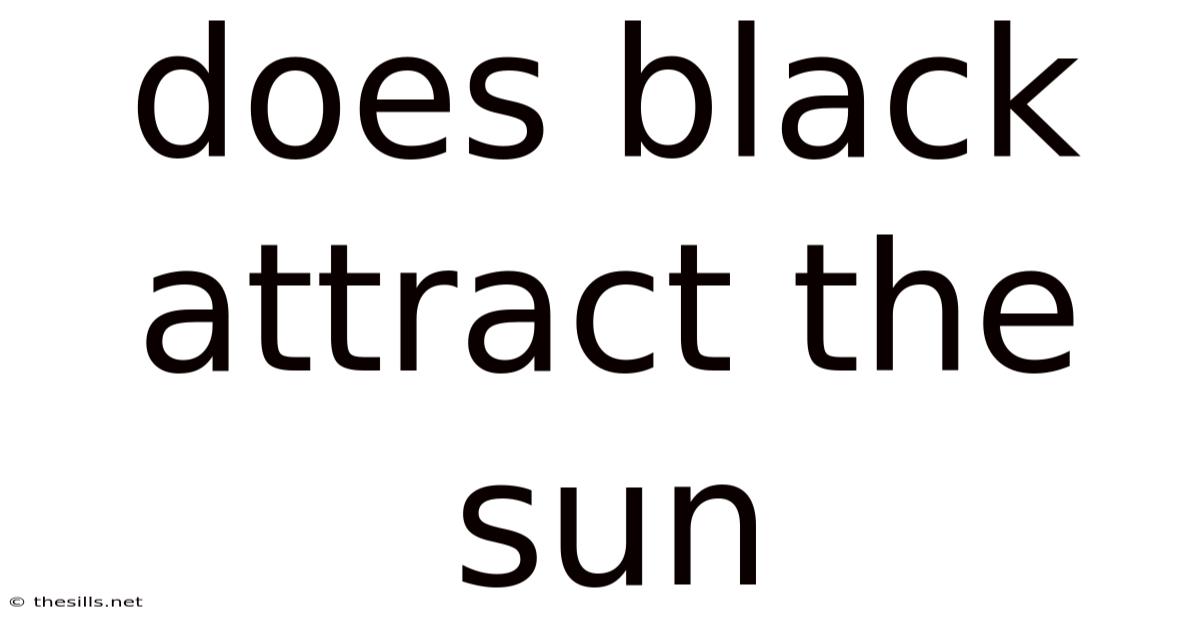 Does Black Attract The Sun