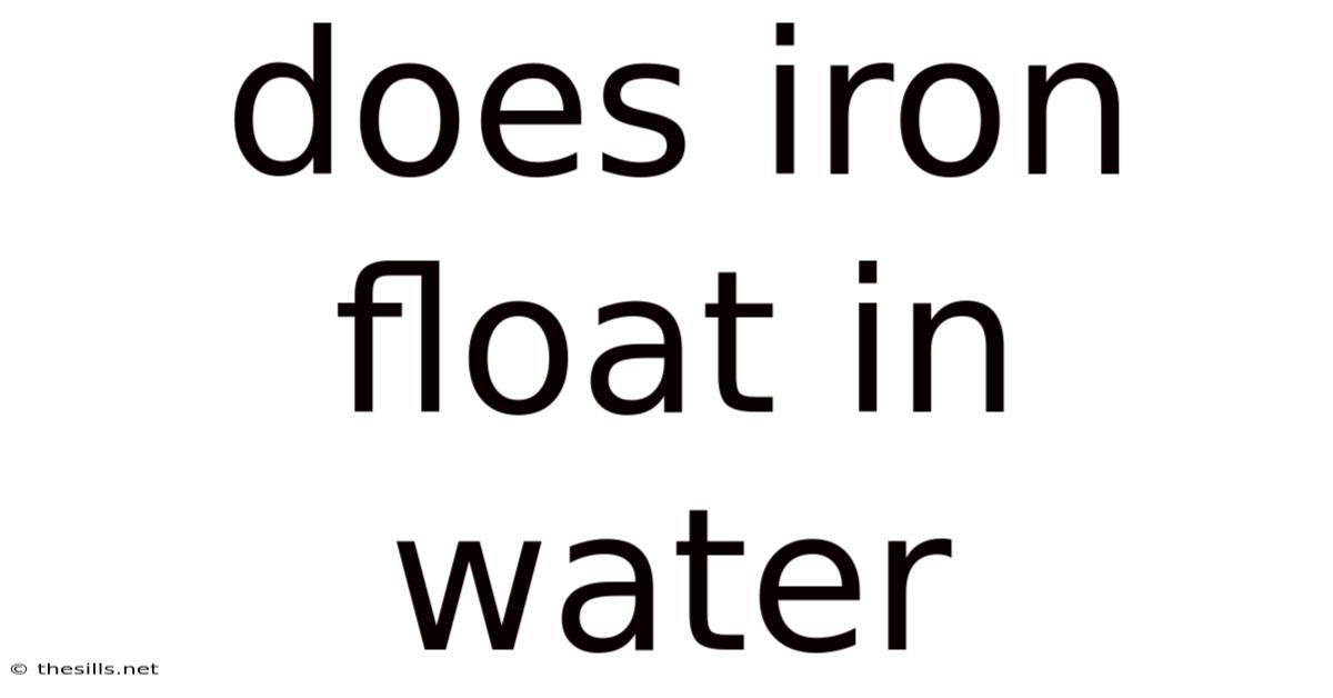 Does Iron Float In Water