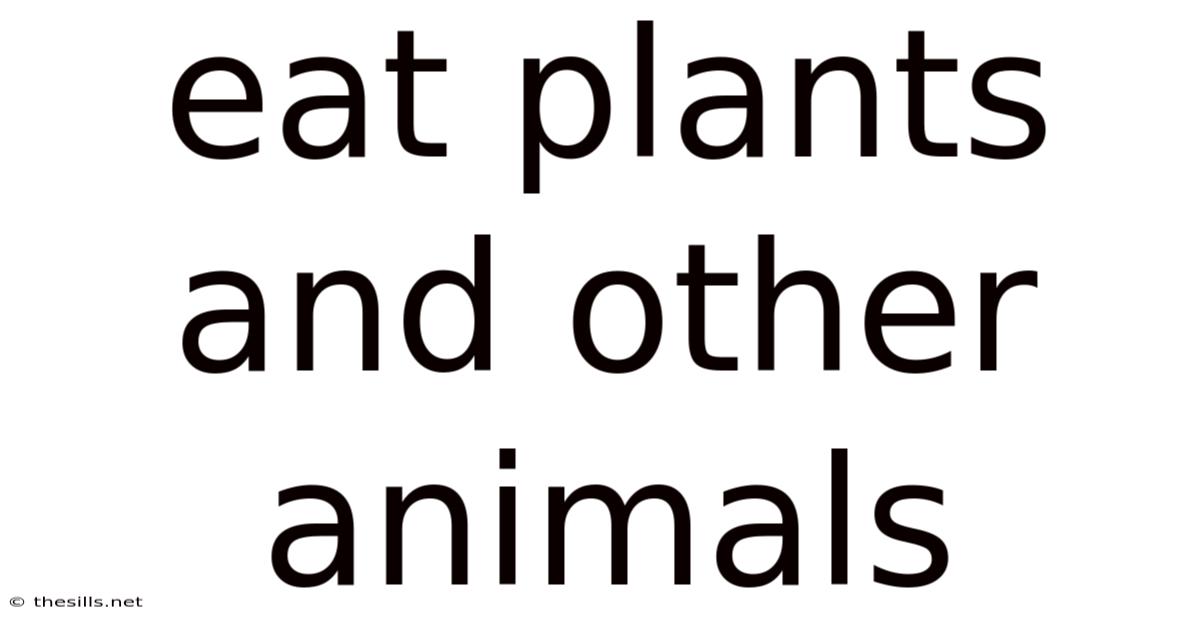 Eat Plants And Other Animals