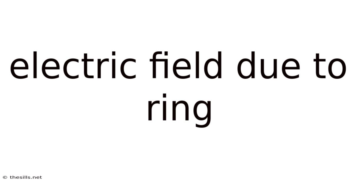 Electric Field Due To Ring