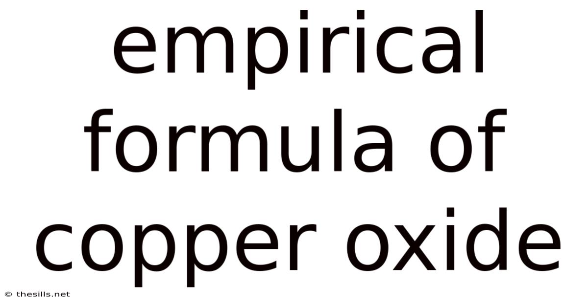 Empirical Formula Of Copper Oxide