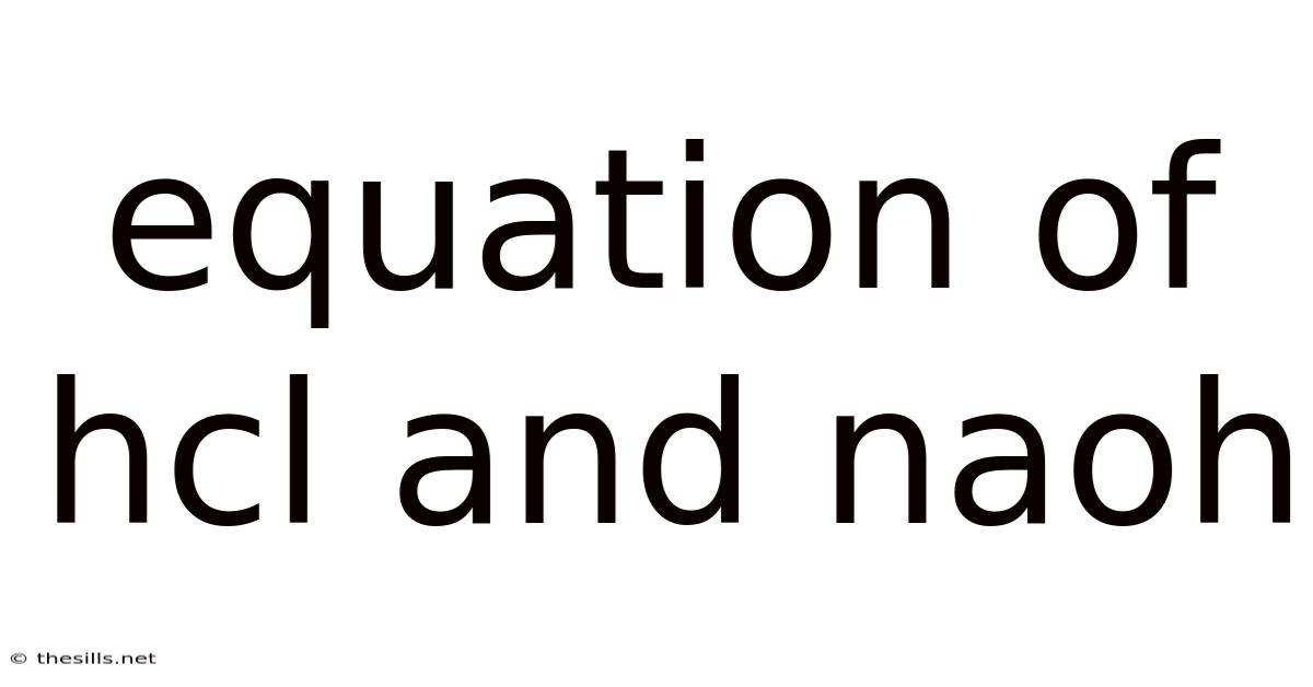 Equation Of Hcl And Naoh