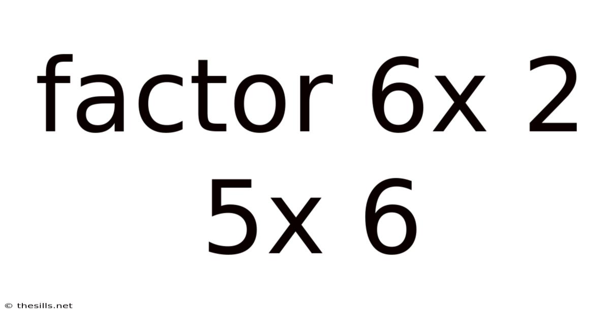 Factor 6x 2 5x 6