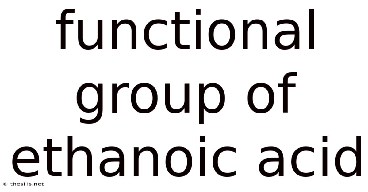 Functional Group Of Ethanoic Acid