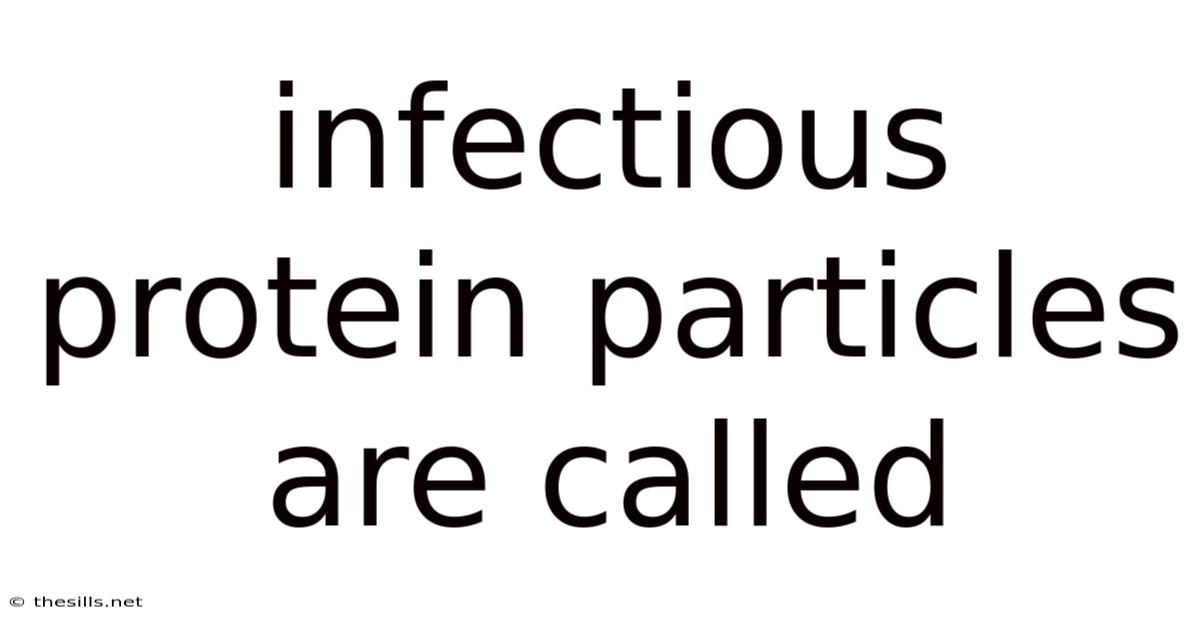 Infectious Protein Particles Are Called