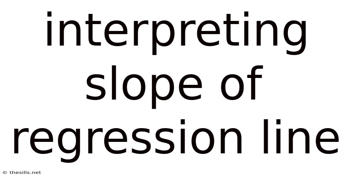 Interpreting Slope Of Regression Line