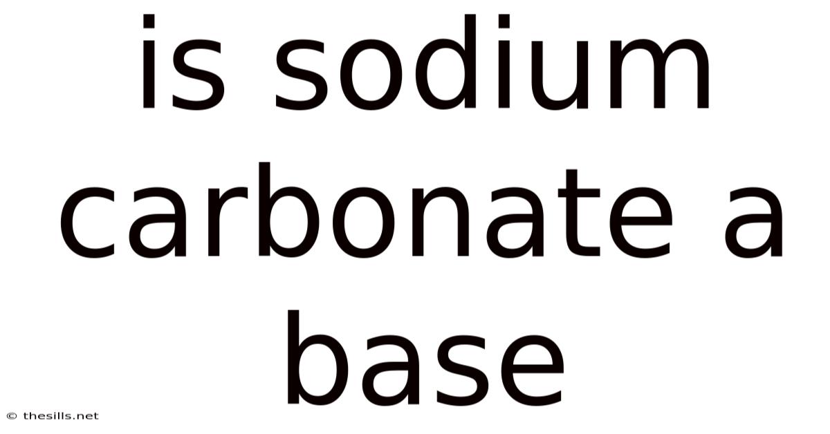 Is Sodium Carbonate A Base