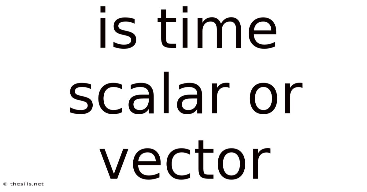 Is Time Scalar Or Vector