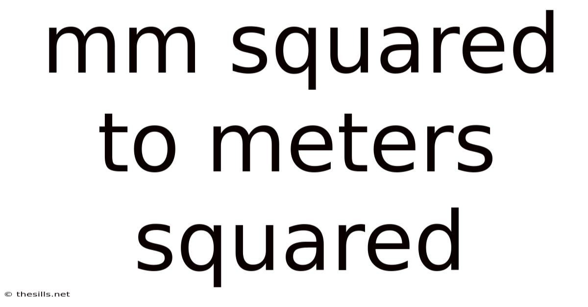 Mm Squared To Meters Squared