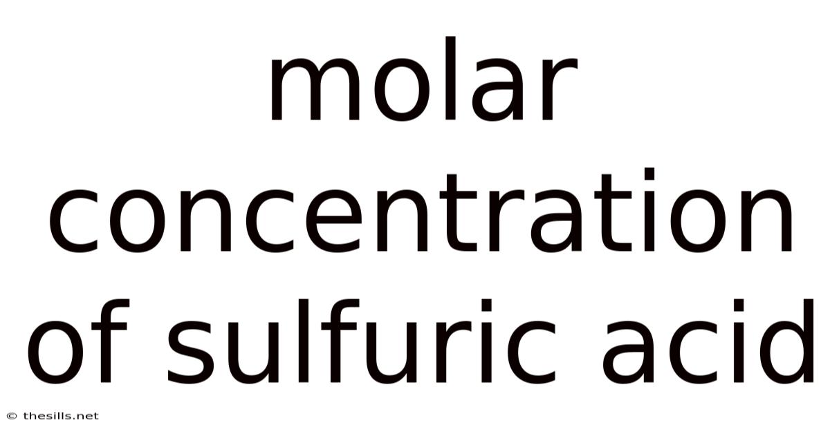 Molar Concentration Of Sulfuric Acid