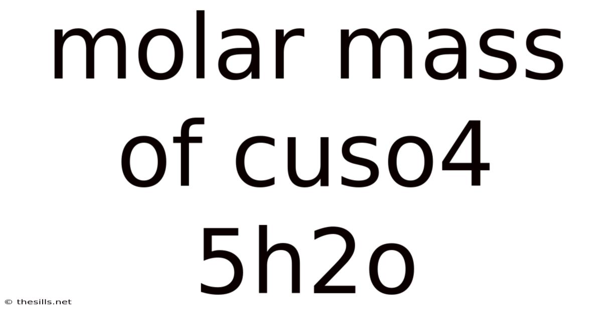 Molar Mass Of Cuso4 5h2o