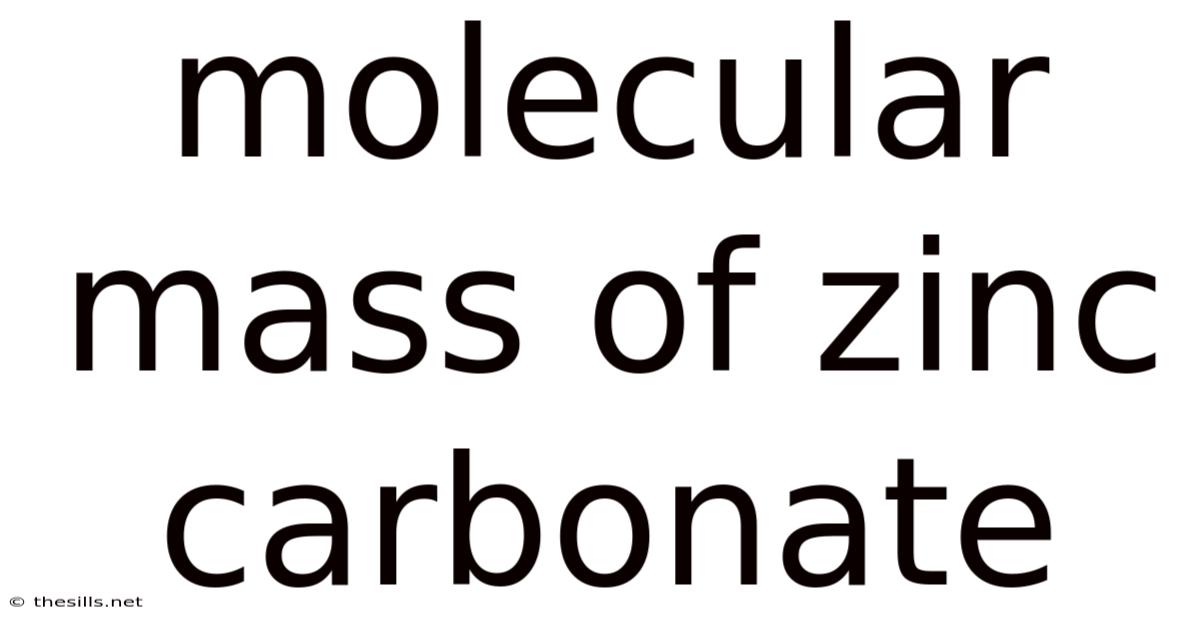 Molecular Mass Of Zinc Carbonate