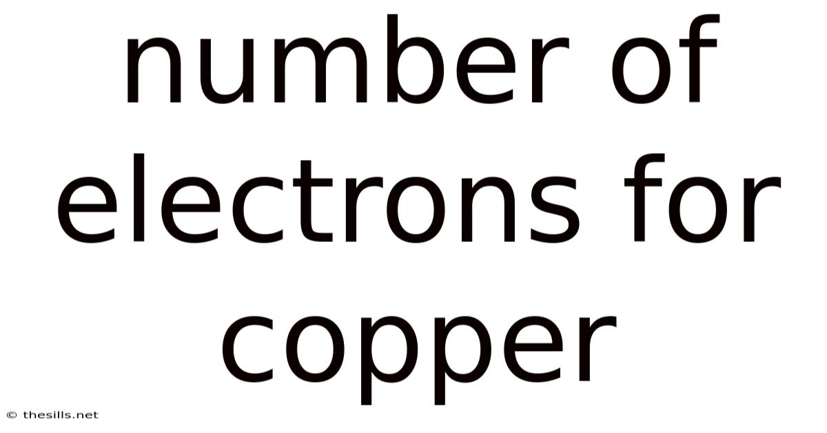 Number Of Electrons For Copper