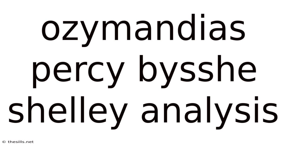 Ozymandias Percy Bysshe Shelley Analysis