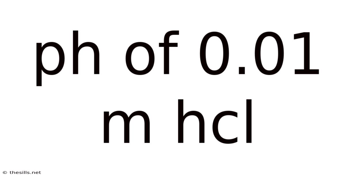Ph Of 0.01 M Hcl