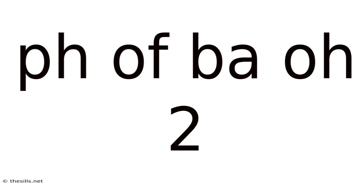 Ph Of Ba Oh 2