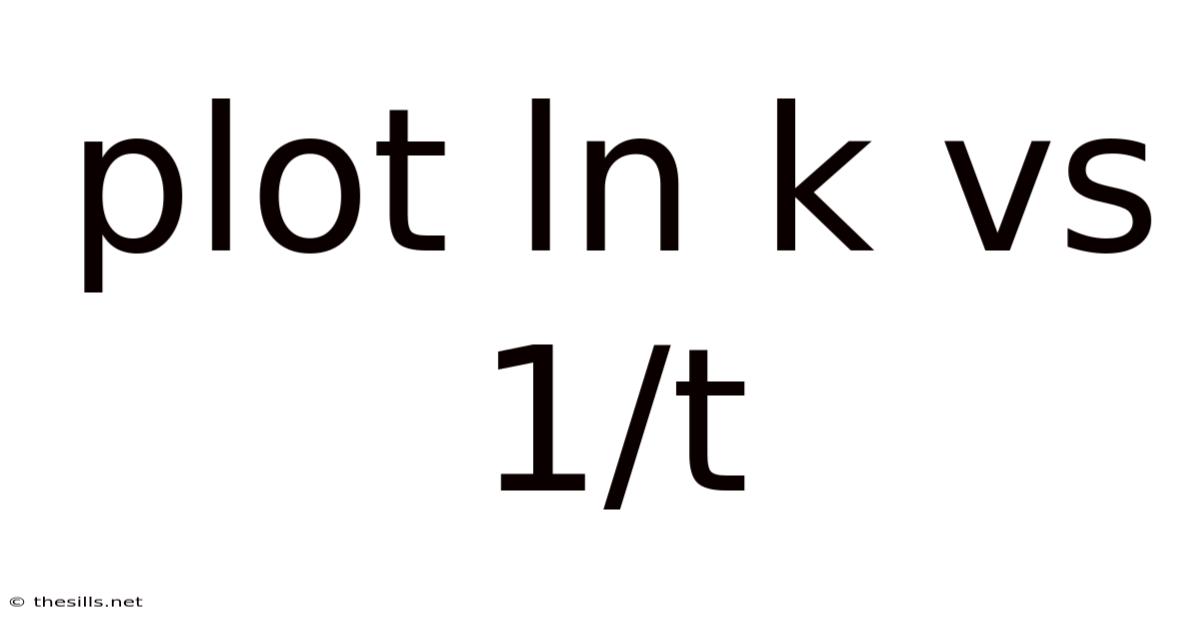 Plot Ln K Vs 1/t