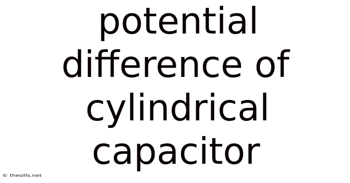 Potential Difference Of Cylindrical Capacitor