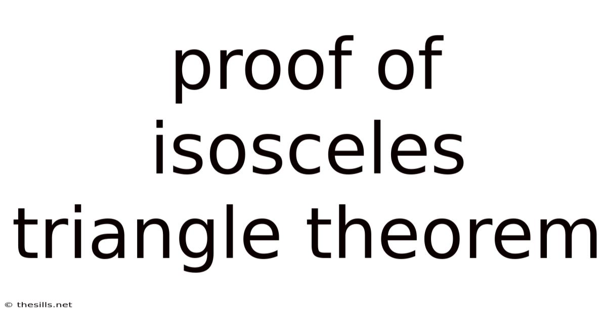 Proof Of Isosceles Triangle Theorem